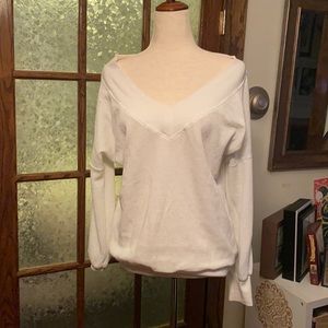 White waffle sweatshirt in size medium